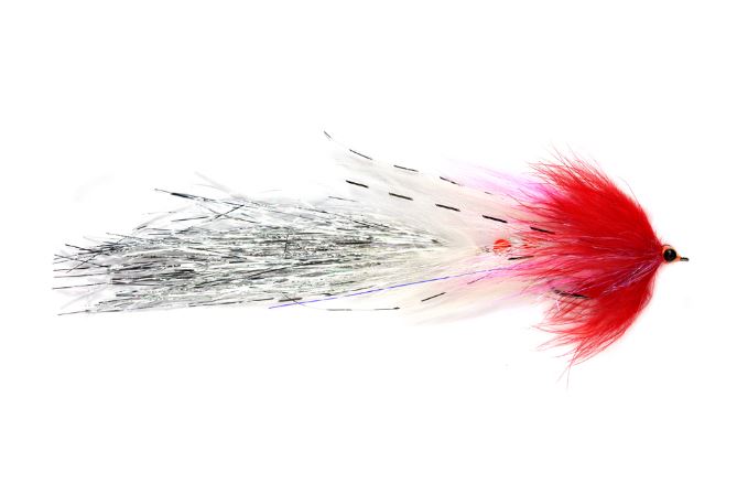 ARTICULATED WHISTLER RED & WHITE SIZE 4/0 ((TWR7)