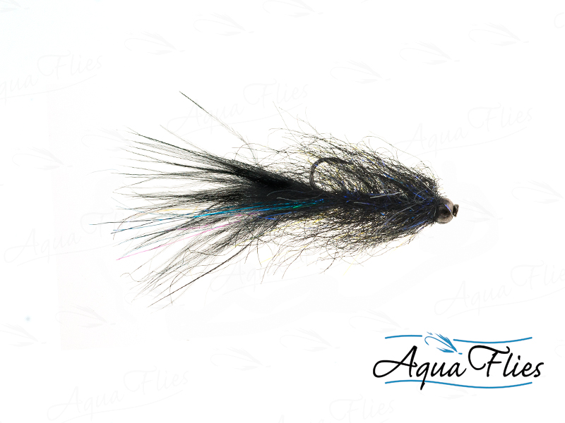 AQUA FLIES BALANCED LEECH BLACK UV