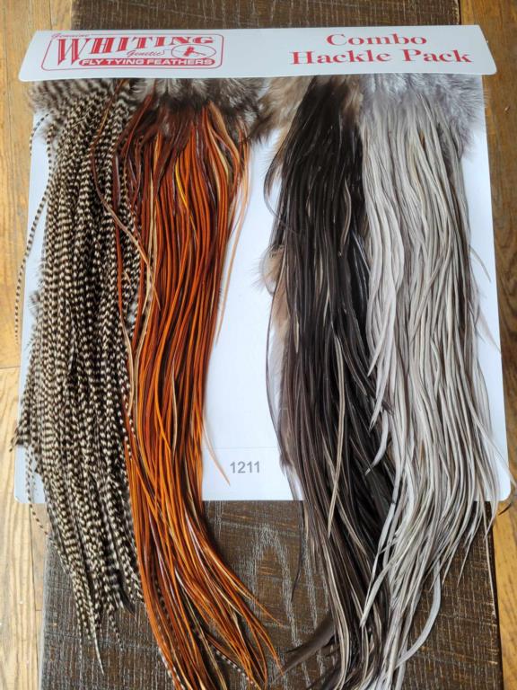 WHITING Combo Intro Hackle Pack SADDLE