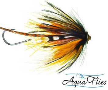 AQUA FLIES Stu's Turbo Cone Black/Orange (PB7D)