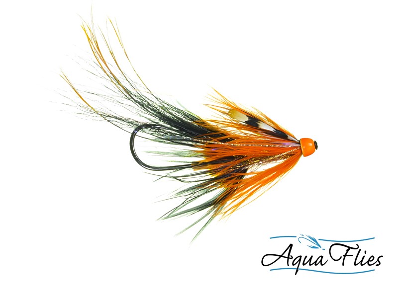 AQUA FLIES Stu's Steelie Piglet Orange/Black/Gold (PB5B)