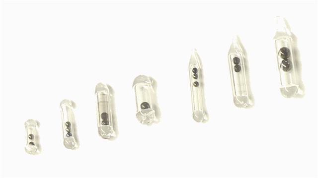 Fly Rattles Pyrex Rounded end 